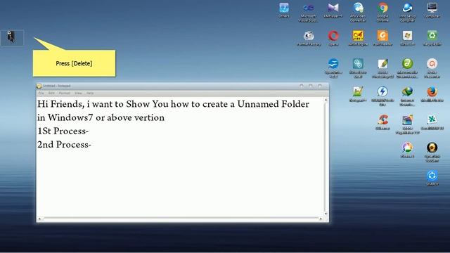 How to Create Unnamed Folder in Windows 7 or update version (2 process) смотреть онлайн
