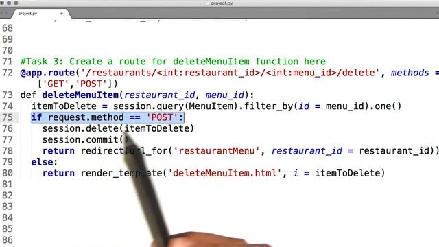 Delete Menu Item Solution - Full Stack Foundations смотреть онлайн
