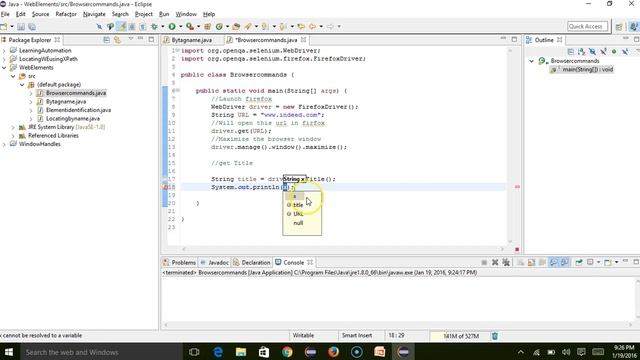 Selenum WebDriver - Learn browser commands - part1 смотреть онлайн