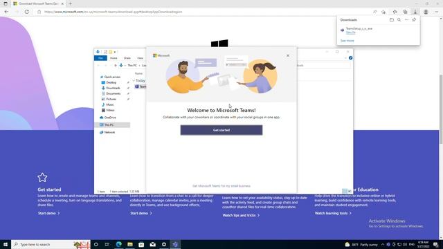 Installing & Logging in to Microsoft Teams on Windows10Pro смотреть онлайн