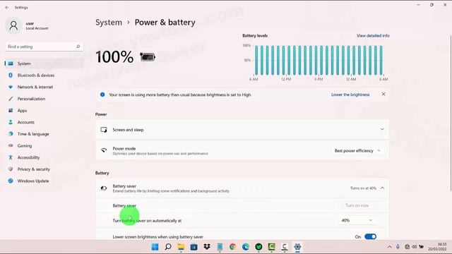 Windows 11 Home : How to always turn on battery saver смотреть онлайн