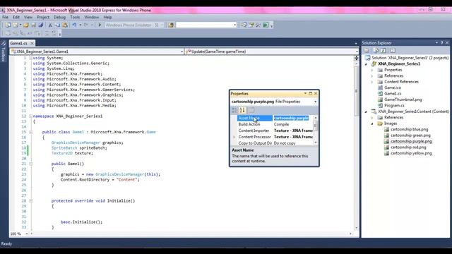 XNA Lesson 2: Adding a Sprite to our game смотреть онлайн