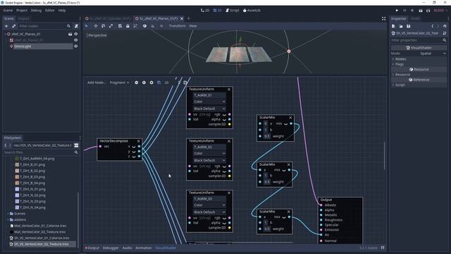 Godot 3 - Visual Shaders Vertex Colors and Textures смотреть онлайн