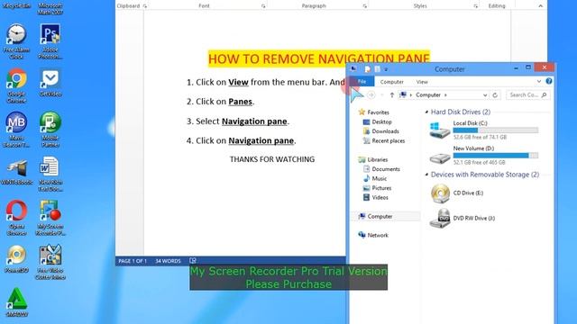 HOW TO REMOVE NAVIGATION PANE смотреть онлайн