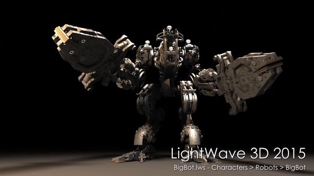 LightWave 3D: Bigbot scene rendered смотреть онлайн