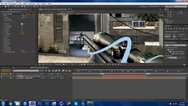 Editing Tutorial #211: 3D Stroke Around Gun - ViAxNiNjA смотреть онлайн
