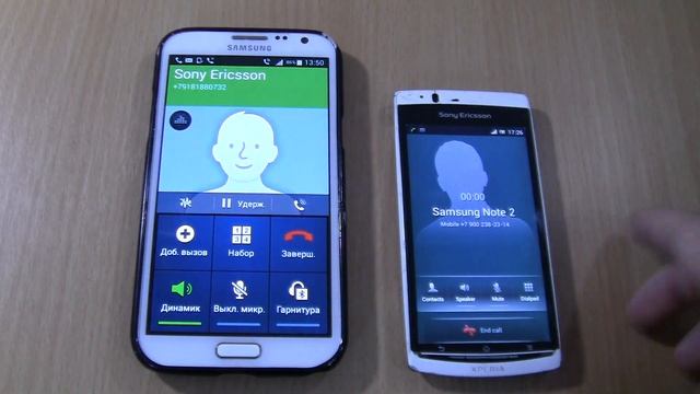Over the Horizon Incoming call & Outgoing call at the Same Time Samsung Note 2 + Sony Ericsson Arc смотреть онлайн