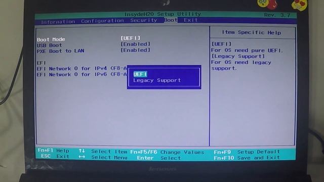 Lenovo G510 Boot Option Change Uefi To Legacy смотреть онлайн