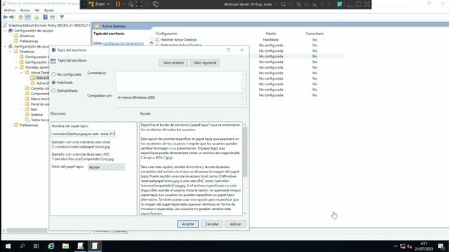 (Windows server)GPO Configuracion papel tapiz смотреть онлайн