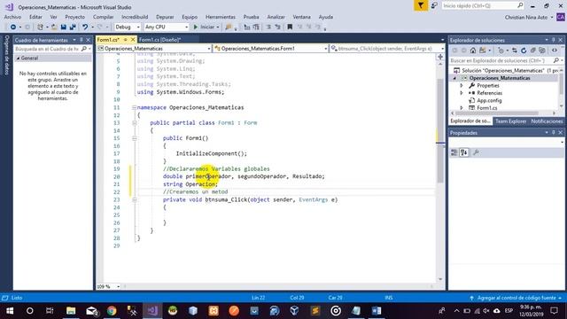 1. Label Textbox Button Windows Forms C#