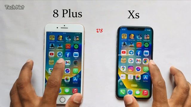 iPhone 8 Plus vs iPhone Xs #speed #speedtest #iphone смотреть онлайн