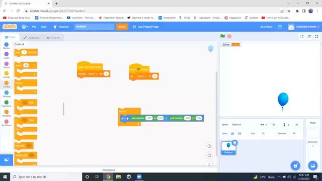 How to Make Balloon Popping game in Scratch | Tutorial # 15 смотреть онлайн