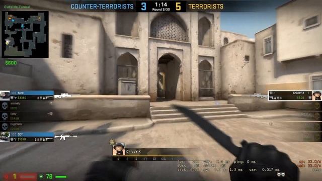 CS GO Clutch 4v1- [ChiddYiX] 🔥🔥 смотреть онлайн