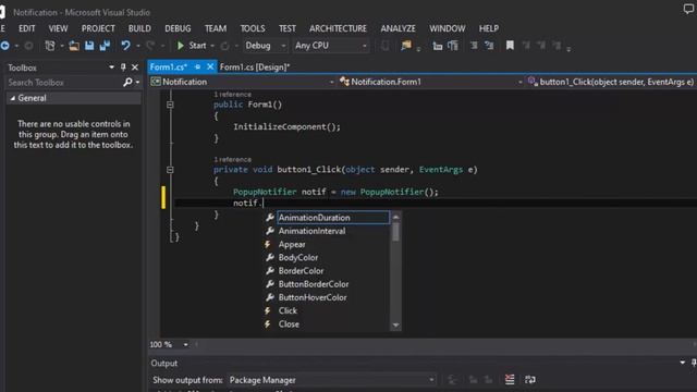 C# Tutorial - Custom Notification Popup смотреть онлайн