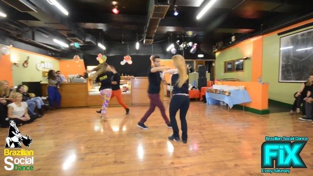 Brazilian Zouk class Demo after FIX Classes Arthur & Anna Pedrinho & Linda смотреть онлайн