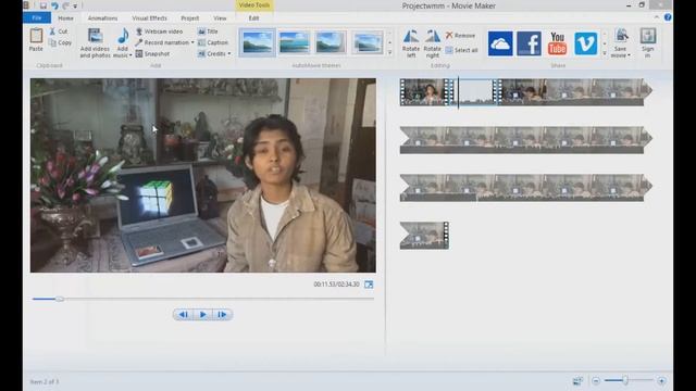How to Import/Edit Video/Audio in Windows Movie Maker Tutorials #2 смотреть онлайн