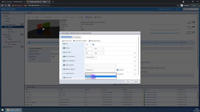 ESXI Создание виртуального сервера Windows 2019 смотреть онлайн