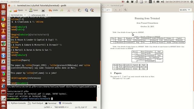 LaTeX Programming : 038 : Running PdfLaTeX and BiBTeX from terminal смотреть онлайн