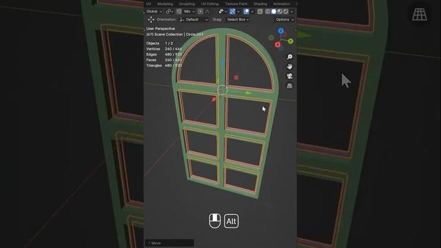 Как создать окно в Blender3D