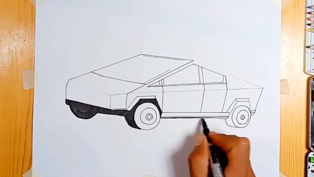 رسم سيارة تسلا Drawing car Tesla Cyberpunk смотреть онлайн