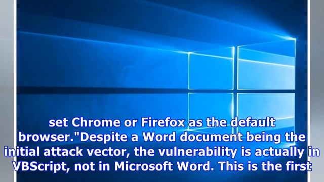 Windows critical flaw: This security bug is under attack right now, says Microsoft смотреть онлайн