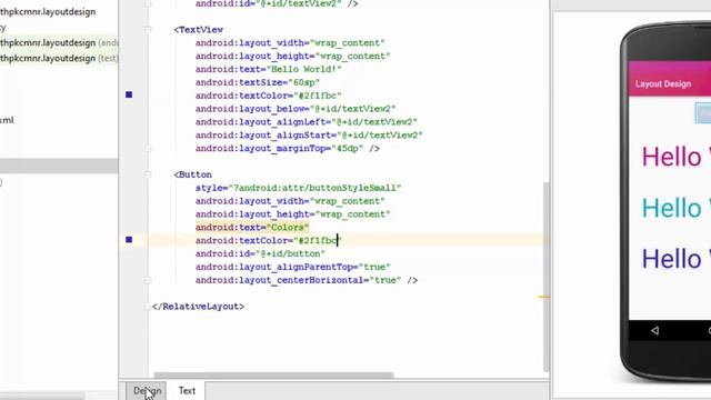 Android studio Layout Design Tutorial смотреть онлайн