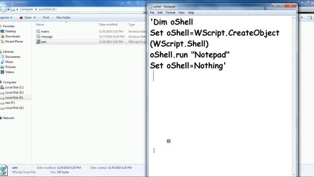 WScript Oshell Command in MS DOS смотреть онлайн
