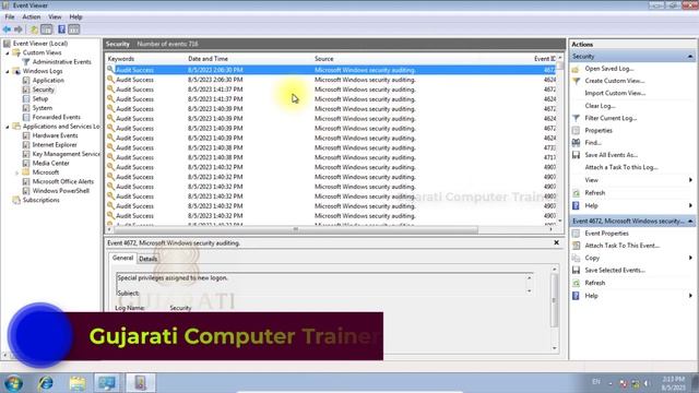 ઇવેન્ટ વ્યૂઅર | event viewer | કંટ્રોલ પેનલ Part - 2 | event viewer in Guajarati | computer in guj смотреть онлайн