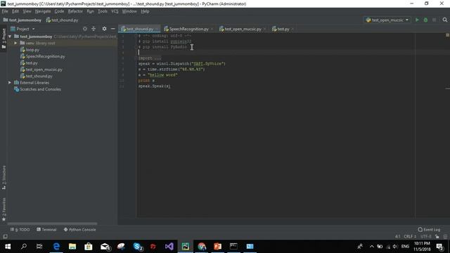 วิธีแปลงข้อความให้เป็นเสียงพูด แปลงเสียงพูดให้เป็นข้อความ บน Python смотреть онлайн