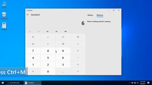 Store in memory shortcut key in windows calculator смотреть онлайн