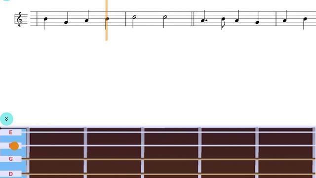 "Yankee Doodle" guitar notes - "Easy Note" app (iOS & Android) - learn guitar easily смотреть онлайн