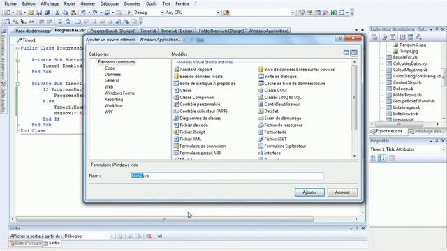 27 Fonctions et Objets 19 ProgressBar et ErrorProvider VB Formulaire смотреть онлайн
