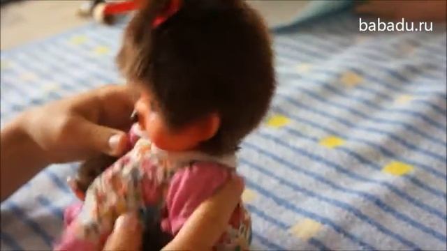 Девочка в платье с цветами 20 см Monchhichi (Мончичи) смотреть онлайн