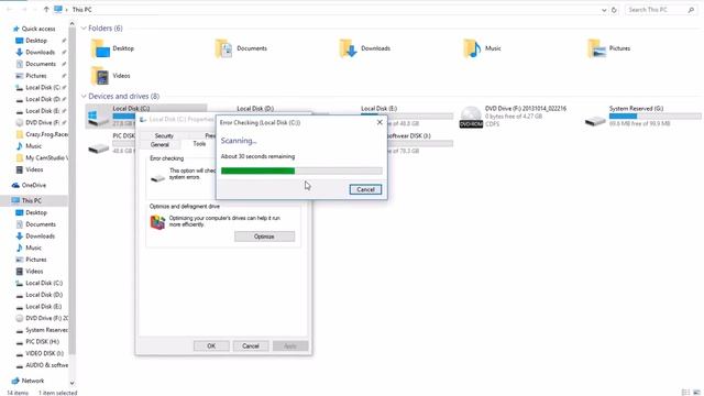 how to scan hard disk drive in windows 10. смотреть онлайн