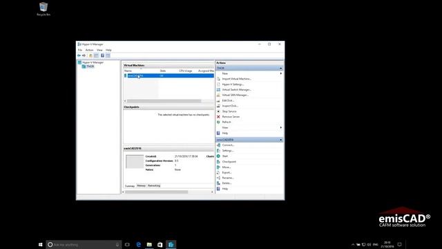emisCAD 2016 - Demo Preparation (Hyper-V) смотреть онлайн