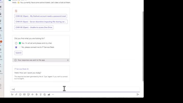 How to use chat to connect to service desk from Microsoft Teams and Chime V5 смотреть онлайн
