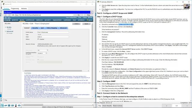 13.3.12 Packet Tracer - Configure a WPA2 Enterprise WLAN on the WLC смотреть онлайн