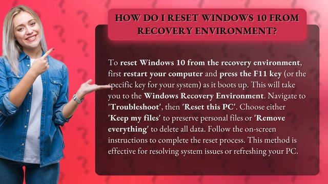 How do I reset Windows 10 from recovery environment? смотреть онлайн