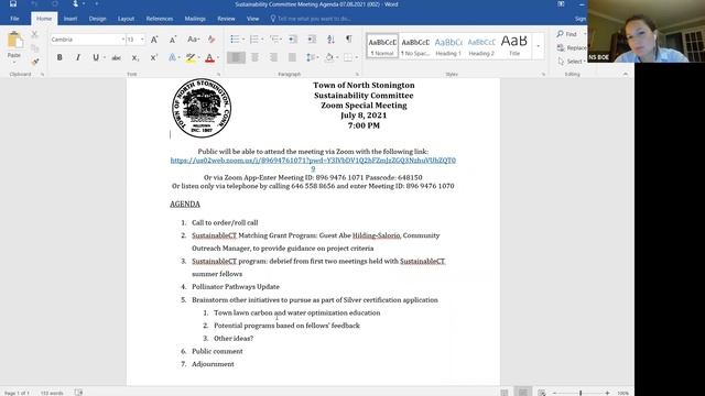 Sustainability Committee Zoom Special Meeting July 8, 2021 смотреть онлайн