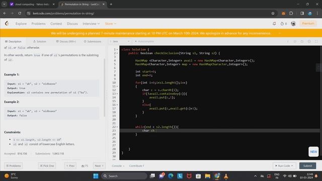 Sliding window apporach permutation in a string in java tamil смотреть онлайн