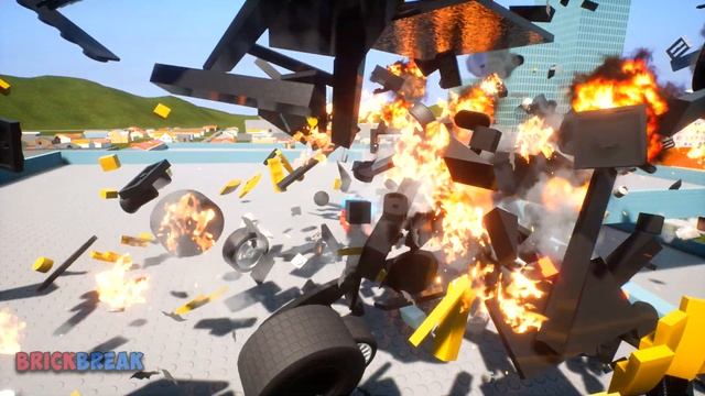 Lego Cars Jump over Huge Godzilla | Brick Rigs смотреть онлайн
