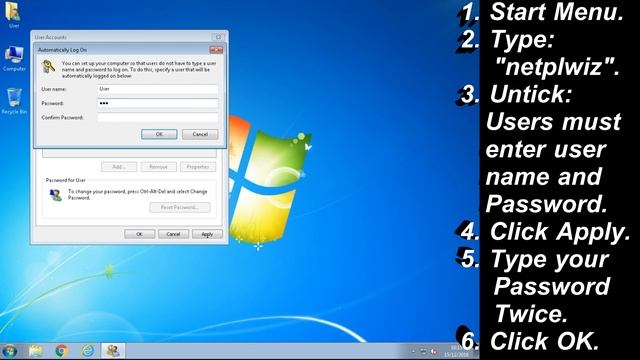 How to Auto Login to Windows 7 with a Password смотреть онлайн