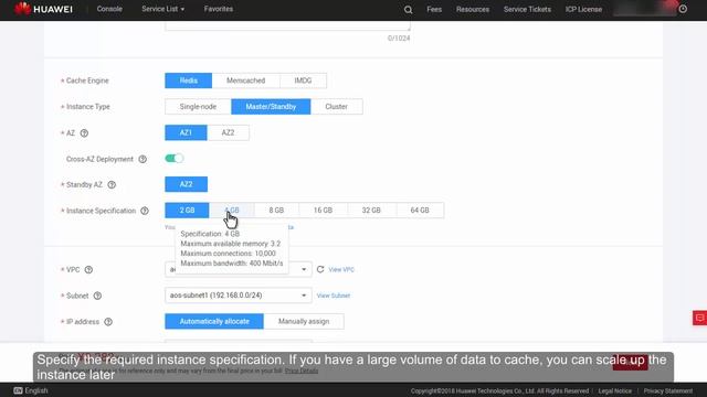 HUAWEI CLOUD Distributed Cache Service (DCS): Creating a DCS instance смотреть онлайн