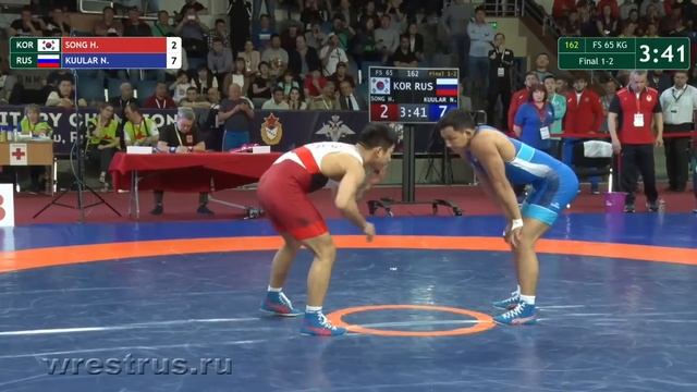 WMC-18. Вольн. 65 кг. Финал. Начын Куулар (Россия) - Сик Сонг (Корея) смотреть онлайн