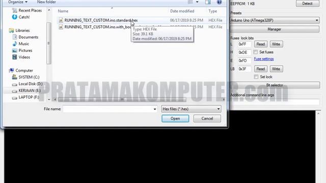 CARA FLASH UPLOAD FILE HEX ARDUINO UNO AVRDUDESS смотреть онлайн