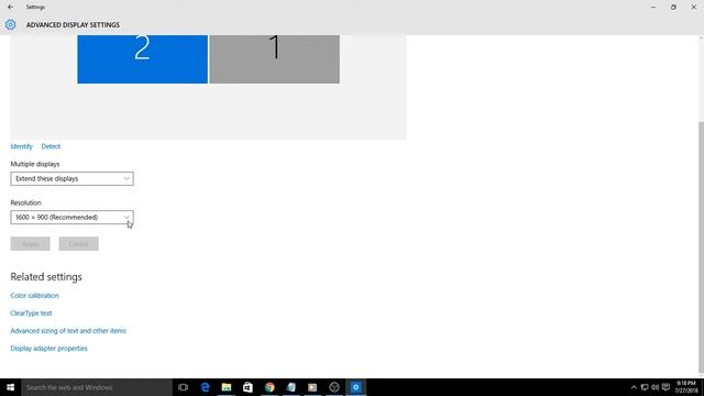 Windows 10 Settings System Display. смотреть онлайн