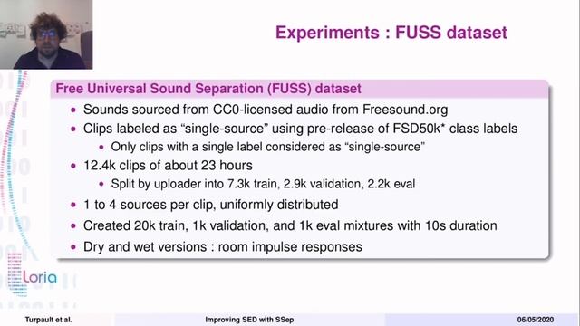 DCASE 2020 Workshop, ID 86, Nicolas Turpault et al. смотреть онлайн