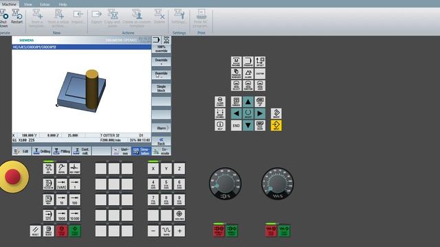 SinuTrain for SINUMERIK Operate DEMO Milling machine 840D sl 4 7 SP6 2023 01 16 01 10 53 смотреть онлайн
