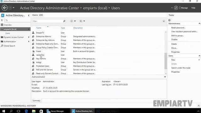 2 Ways to Create New Active Directory Users GUI Method in Windows Server 2016 смотреть онлайн