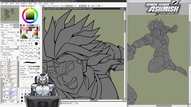 10 Minutes Drawing Dragon Ball Original Character | Timelapse | Paint Tool Sai 2 смотреть онлайн